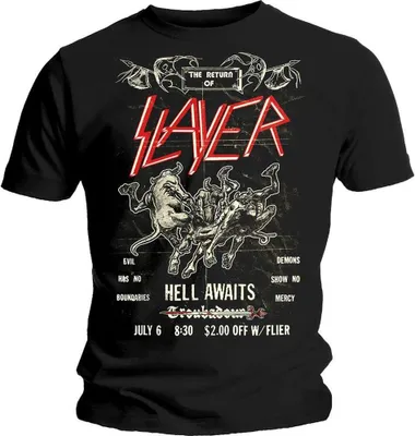Produktbild von Slayer - "Vintage Flyer" T-Shirt für Herren/Damen Uni RO1496 (XL) (Schwarz)
