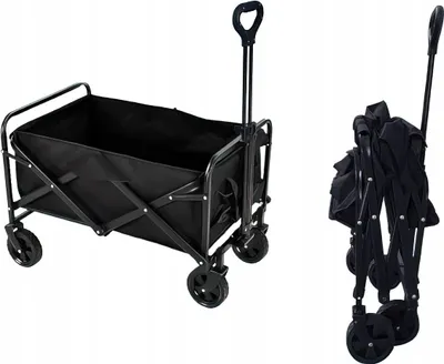 Zdjęcie produktu dla KRAFT&DELE | Składany wózek ręczny, 90L, 91x52x59, na plażę, kemping, zakupy, wózek ręczny, wózek transportowy, wózek ogrodowy, składany wózek ręczny, składany wózek ręczny