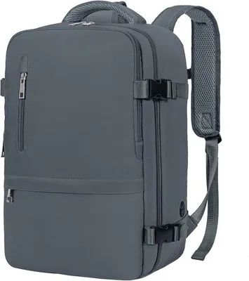 Obrázek produktu pro Cestovní batoh 40 x 20 x 25 cm, šedý, přihrádka na notebook, ochrana proti krádeži, víkendový