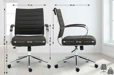 Produktbild von Bürostuhl HLO-CP166 Stoff dunkelgrau