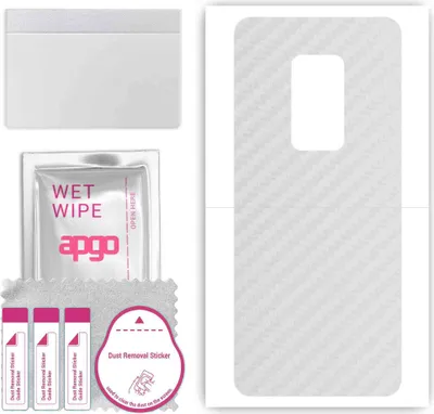 Produktbild von apgo Rückseite Schutzfolie, Skin, kompatibel mit Motorola Defy (2021), Hinten Displayschutzfolie aus Vinylfolie, kratzfest, einfache Montage - Transparenter Kohlenstoff
