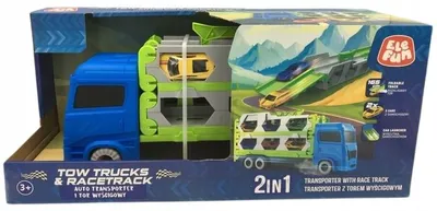 Produktbild von Elefun 2-in-1 Autotransporter Rennstrecke mit 2 Autos