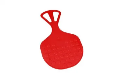 Zdjęcie produktu dla Łopatka do zjeżdżania Teddies Frosty plastikowa 58x35cm czerwona