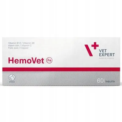 Zdjęcie produktu dla VETEXPERT HemoVet preparat dla psów z niedokrwistością 60 tab.