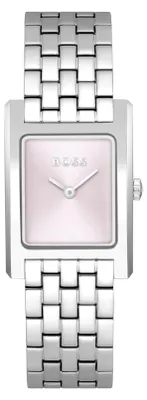 Produktbild von BOSS Zwei-Zeiger-Quarzwerk-Uhr für Damen Kollektion Lucy mit Silbernes Edelstahl