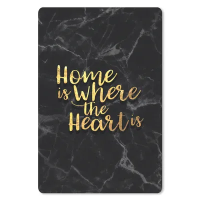 Produktbild von MuchoWow® Mauspad Mousepad Zitat - Zuhause - Marmor - Gold 40x60 cm - Mousepads - Maus Mat - Pad - Mausunterlage - Schreibtisch Accesoire