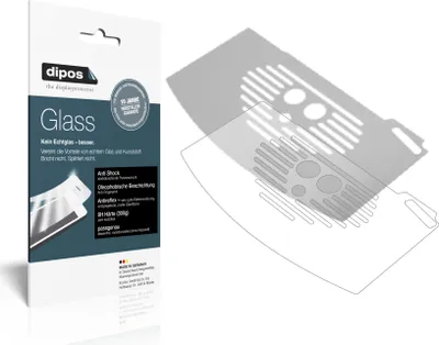 Produktbild von 1x Schutzfolie für De Longhi Magnifica 04.350 Tropfblech matt - Anti-Shock 9H Folie dipos Glass Kunststoffglas