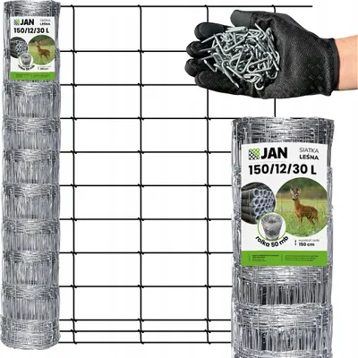 Zdjęcie produktu dla Siatka Ogrodzeniowa Na Sarny 150/12/30L 50mb Ocynk Pole Sady Budowa Lasy