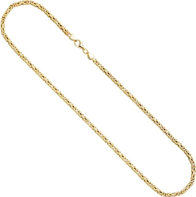 Produktbild von 3,2mm Kette Königskette aus 925 Silber gelbvergoldet Halsschmuck, 60cm