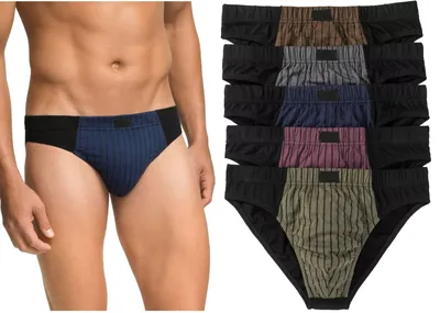 Produktbild von 5er Pack Herrenslips Slip Unterhosen Männer Unterwäsche aus Baumwolle, Gr. 4