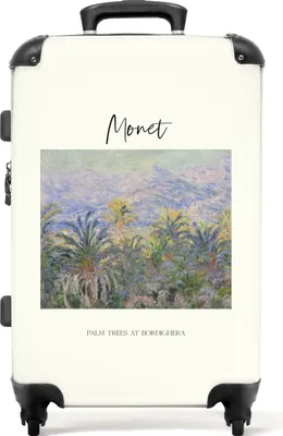 Produktbild von NoBoringSuitcases.com® Großer Koffer - Kunst - Monet - Alte Meister - Palmen - Kombinationsschloss TSA - Hartschalen Trolley 4 Rollen - 72 liter - Reisekoffer - 66 cmKoffer Mittelgroß 67x43x25 cm, 72L,
