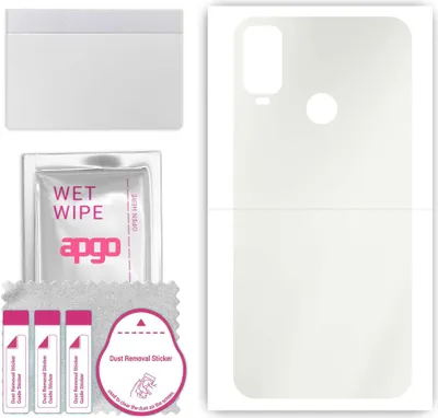 Produktbild von apgo Rückseite Schutzfolie, Matt, kompatibel mit Alcatel 1 2021, Hinten Hydrogel-Displayschutzfolie mit Positionierhilfe, kratzfest, einfache Montage