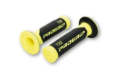 Produktbild von PROGRIP Motorradgriffe 732OP-YL 22/25mm 125mm Gummi
