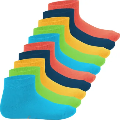 Produktbild von Footstar EVERYDAY! 10 Paar Kinder Quarter Socken - Trendfarben 27-30