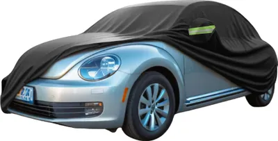 Image de pour Volkswagen Nouveau Coccinelle 1998-2019 Voiture Couverture avec Fermeture Éclair Noir