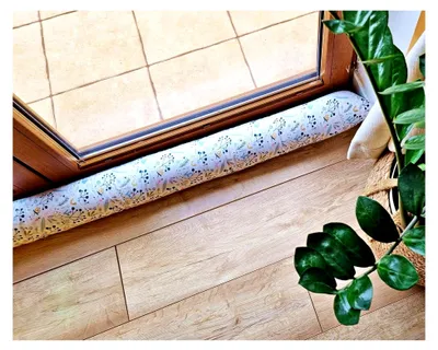 Produktbild von Zugluftstopper für Türen und Fenster aus Baumwollstoff (Vogelbeere, 150 cm)