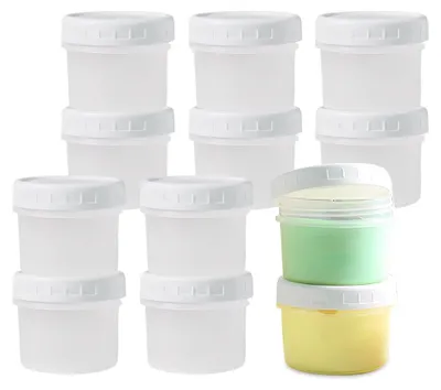 12 Vorratsdosen 160 ml, Kunststoff, BPA-frei, stapelbar