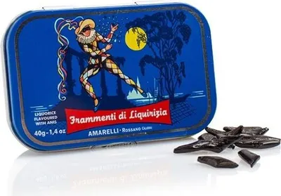Produktbild von Amarelli Arlecchino (Rombetti), Lakritz in der Dose, 40 g, Amarelli Italien