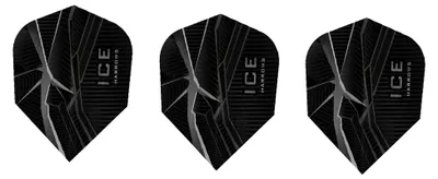 Produktbild von Harrows - Dart Flights "Ice", Kontrast Detail 3er-Pack PP4711 (Einheitsgröße) (Schwarz/Grau)