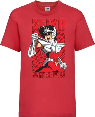 Produktbild von Kinder T-Shirt Saint Anime Seiya Pegasus 02 Saint Seiya, 7-8 Jahr - 128 / Rot