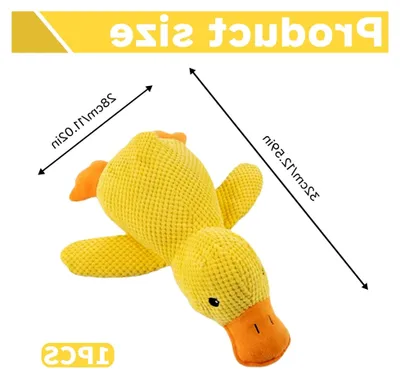 Produktbild von Anti-Stress-Ente für Hunde, Hundespielzeug Quietschspielzeug, Plüschente für kleine und mittlere Hunde
