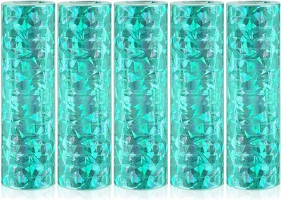 Produktbild von 5 Luftschlangen holografisch türkis