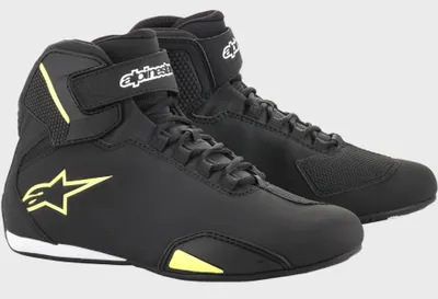 Image de Chaussures de moto Alpinestars Sektor, noir/jaune fluo, taille 39