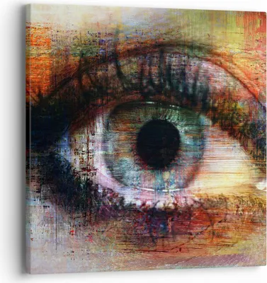 Produktbild von Bild auf Leinwand - Leinwandbild - Auge Abstraktion - 40x40cm - Wand Bild - Wanddeko - Wandbilder - Leinwanddruck - Bilder - Kunstdruck - Wanddekoration - Leinwand bilder - Wandkunst - AC40x40-3518