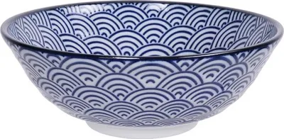 Image de Tokyo Design Studio Tokyo Design Studio - Saladier Nippon Blue - Waves - 21 x 7,8 cm - 1,1 l