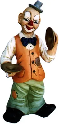 Produktbild von Design Clown mit Platten Figur Statue Skulptur Figuren Skulpturen Deko  5015 Neu