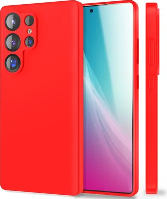 Immagine prodotto di Custodia in silicone NALIA per Samsung Galaxy S25 Ultra – Protezione per fotocamera e rivestimento interno – PHOENIX (custodia Soft-Touch) – Marchio di Berlino – Rosso fiamma