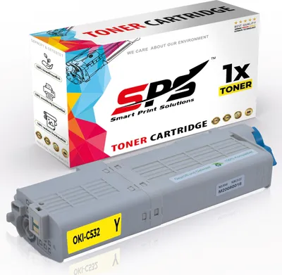 Produktbild von 1x Toner C532 46490605 Gelb kompatibel für OKI C532T