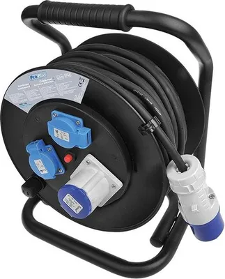 Obrázek produktu pro Kabelový naviják CEE 25M 3x1,5mm² (2x Schuko + 1x CEE)