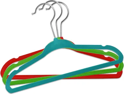 Image de Cintre en velours Mini, lot de 5 pièces, assortiment de couleurs