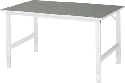 Produktbild von Rau Arbeitstisch Tom BxTxH 1500x1000x760-1080mm, Linoleum Arbeitsplatte