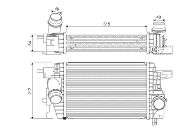 Produktbild von VALEO 818399 Ladeluftkühler LLK für OPEL Meriva B (S10) Turbo Intercooler