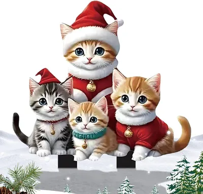 Image de Piquets de décoration pour jardin, décorations de Noël résistantes aux intempéries. Décorations de Noël pour jardin, terrasse, pelouse, cour, espaces extérieurs, allées, maisons de campagne, trottoirs, entrées