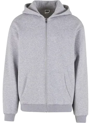 Productafbeelding van Herenhoodie Urban Classics Fluffy Zip Hoody, heathergrey - 3XL