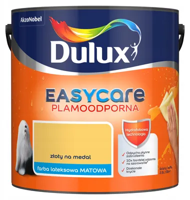 Produktbild von Fleckenabweisende Latexfarbe Innen matt, Goldton „Złoty na Medal“, 2,5 l