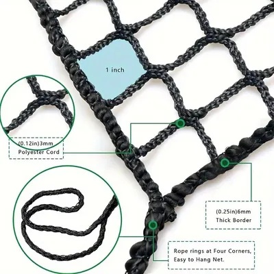 Imagen del producto de Red de seguridad para golf, ajustable, de 2 x 3 metros, para jardín y deportes