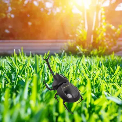 Imagen del producto de Juguete para insectos con energía solar, simulación de ahorro de energía, decoración realista para el hogar, modelo educativo de escarabajo pelotero falso
