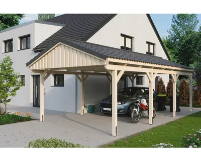Produktbild von Einzelcarport SKAN Holz Fichtelberg 423 x 808 cm natur
