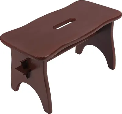 Produktbild von Creative Deco Hnedá Podnožka Drevená Stolička | 38 x 19 x 21 cm | Stupienok Kvetinová Stolička Toaletná Drevená Lavička Detská Stolička Podnožka Borovicové Drevo