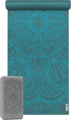 Produktbild von Yoga-Set Starter Edition - lotus mandala (Yogamatte + 1 Yogablock)