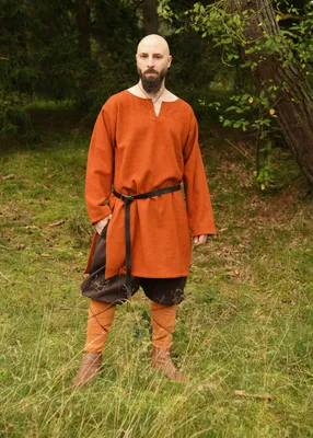 Produktbild von Wolltunika, Diamantköper, orange-rot M