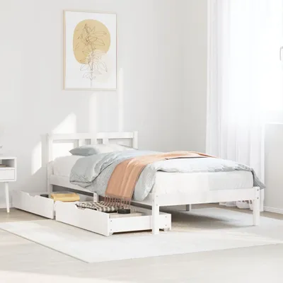 Produktbild von Maison Exclusive - Massivholzbett ohne Matratze Weiß 90x200 cm Kiefernholz