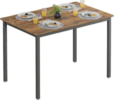 Obrázok produktu pre Jedálenský stôl – písací stôl – kuchynský stôl – udržateľná drevovláknitá doska – 70 x 110 x 77 cm