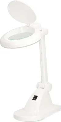 Obrázek produktu pro Stolní lampa s lupou, 3+12 dioptrií, 6500K, 6W, bílá