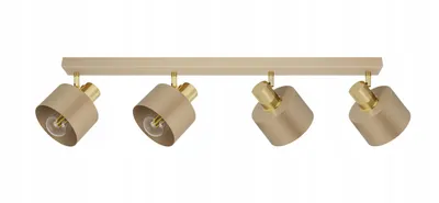 Produktbild von FKL DESIGN Home Deco Deckenlampe Deckenleuchte Ecru-Gold 4-flammig E27 Metall Lampeschirme Lampe aus Serie N485 (BG4)