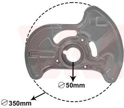 Produktbild von VAN WEZEL Spritzblech Bremsscheibe passend für MERCEDES-BENZ C-Klasse Limousine (W204) Vorne Rechts 3091372 Ankerblech
